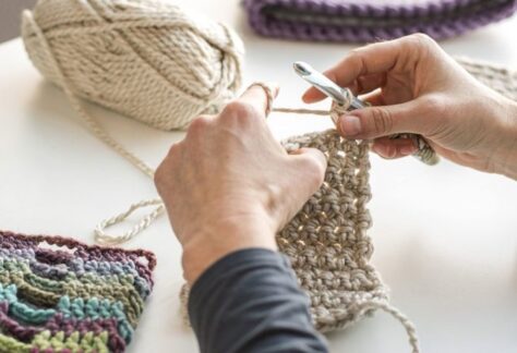 Hands and Knitting Photo